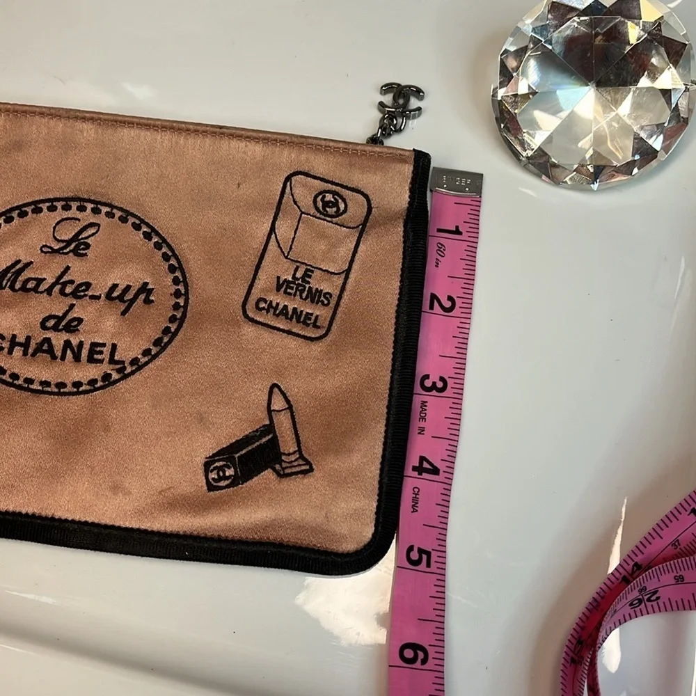 CHANEL SATIN MAKEUP BAG